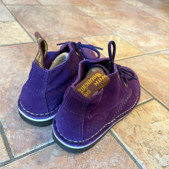 Doc Martin Ladies Purple Suede ankle Boots - Picture 2 of 4
